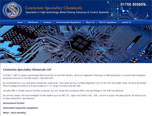 Tablet Screenshot of centurionchemicals.com